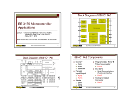Lecture 14: Advanced HC11Hardware