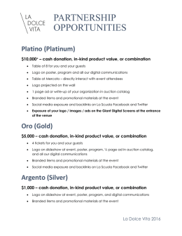 Sponsorship Opportunities