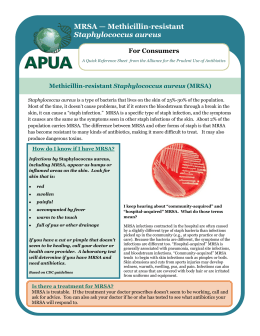 MRSA — Methicillin-resistant Staphylococcus aureus