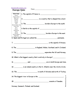 Europe Quiz - Enchanted Learning