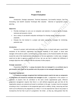 Unit 2 Project Evaluation - Chettinad College of Engineering