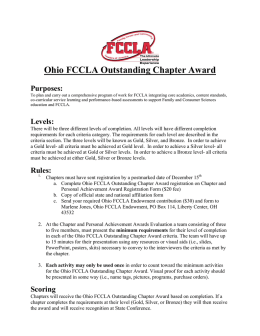Ohio FCCLA Outstanding Chapter Award Purposes