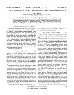 Central Temperature of the Sun Can be Measured via the 7Be Solar