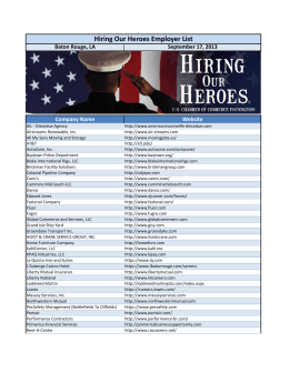 Hiring Our Heroes Employer List