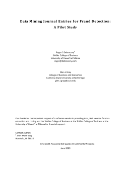 Data Mining Journal Entries for Fraud Detection