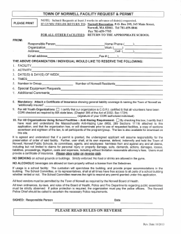 Field/Gym Request Form