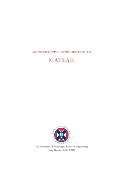 An interactive introduction to MATLAB