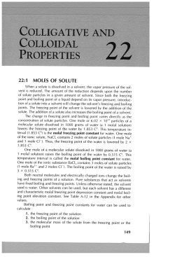 22:1 MOLES OF SOLUTE