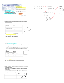 Linear pair theorem Congruent supplements theorem Right angle