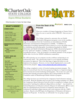 UPDATE Newsletter - March 2014