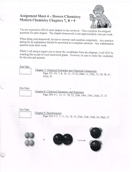 Modern Chemistry Chapters 7, 8 + 9