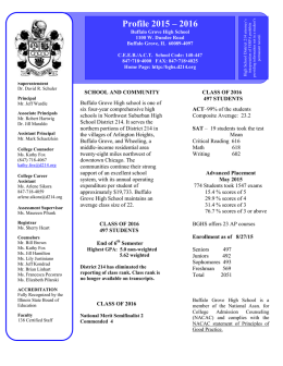 Profile 2015 – 2016 - Buffalo Grove High School