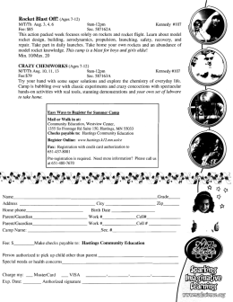 Rocket Blast Off! (Ages 7-12)