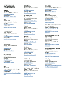 DIRECTORS/ MANAGERS E-MAIL AND PHONE LIST Berkeley