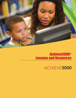 Achieve3000® Lessons and Resources
