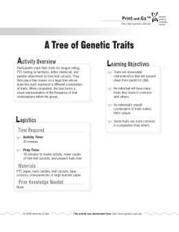 A Tree of Genetic Traits - Genetics