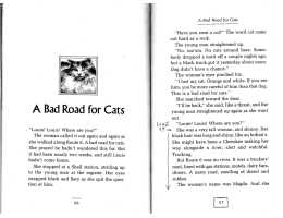 A Bad Road for Cats - Demarest School District