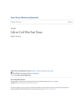 Life in Civil War East Texas