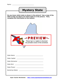 Maine - Mystery State - Super Teacher Worksheets