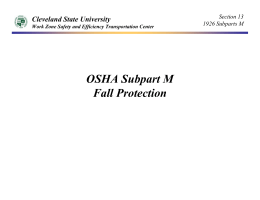 OSHA Subpart M Fall Protection