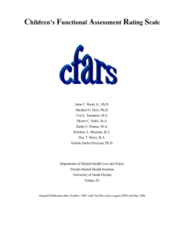 CFARS Manual - fars and cfars home page