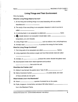 Living Things and Their Environment