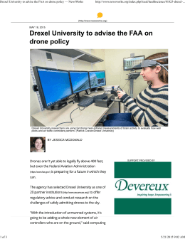 Drexel University to advise the FAA on drone policy — NewsWorks