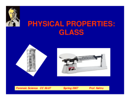 physical properties: glass