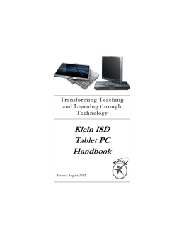 Klein ISD Tablet PC Handbook