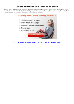 Justice childhood love lessons an essay