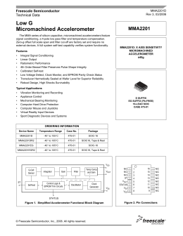 MMA2201D, Low G Micromachined Accelerometer