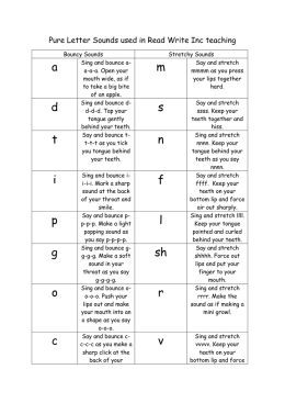Pure Letter Sounds used in Read Write Inc teaching