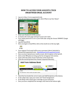 HOW TO ACCESS YOUR AUGUSTA TECH SMARTWEB EMAIL