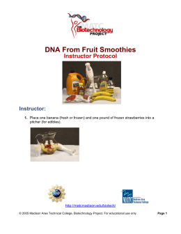 dna from fruit smoothies - Madison Area Technical College