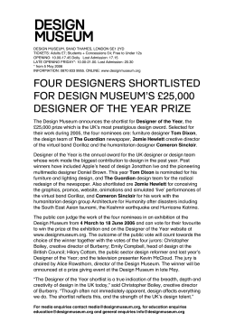 Design Museum Press Release