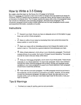 How to Write a 3.5 Essay - firstperiodcomputerapps