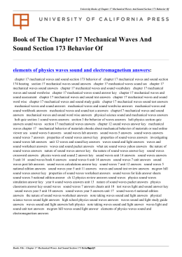 Chapter 17 Mechanical Waves And Sound Section 173 Behavior Of