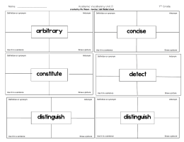 arbitrary distinguish distinguish constitute concise detect
