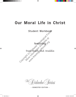 Our Moral Life in Christ