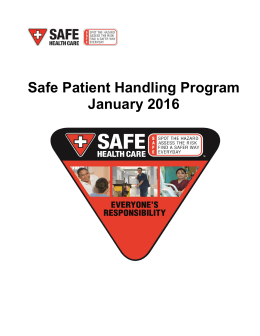 Safe Patient Handling and Movement Program Manual