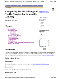 Comparing Traffic Policing and Traffic Shaping for Bandwidth Limiting