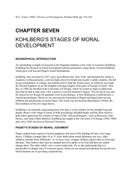 kohlberg`s stages of moral development