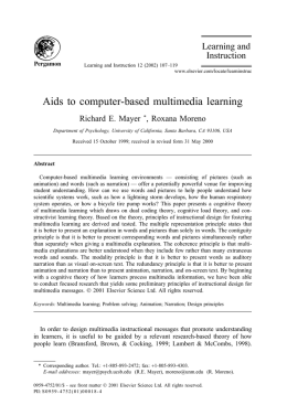 Aids to computer-based multimedia learning