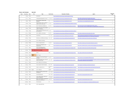 13 Fall Schedule