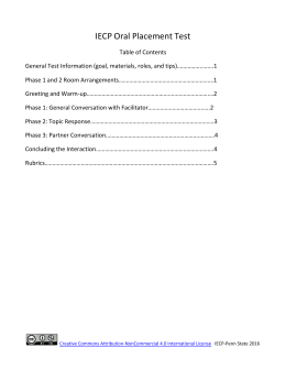 IECP Oral Placement Test