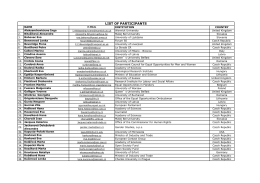list of participants - Queen`s University Belfast