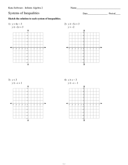 Systems of Inequalities