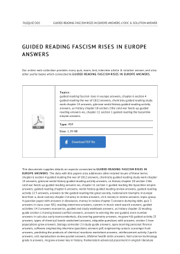 Guided Reading Fascism Rises In Europe Answers