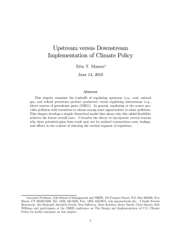 Upstream versus Downstream Implementation of Climate Policy