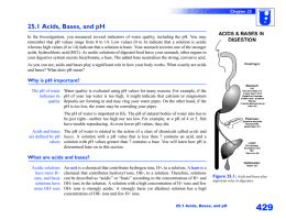 25.1 Acids, Bases, and pH
